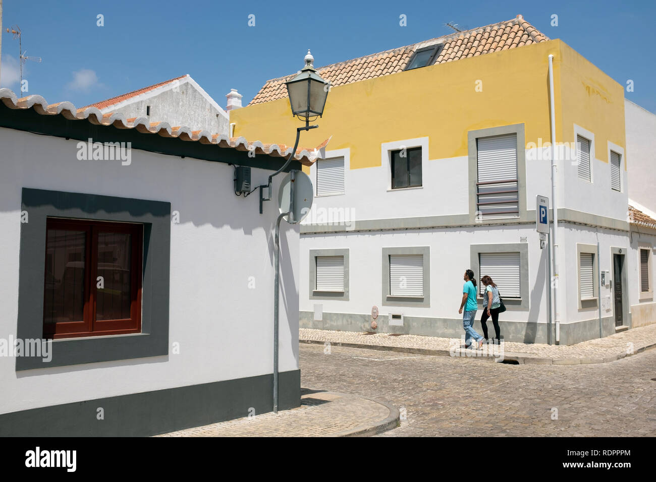 Vista generale di Vila Real de Santo António, Portogallo, Europa Foto Stock