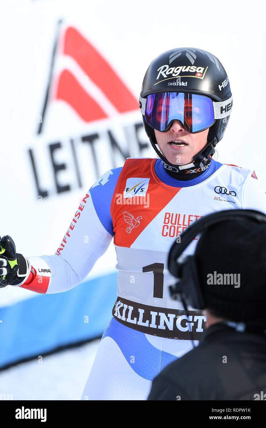 KILLINGTON, Vermont - novembre 24: Lara Gut della SUI compete alla prima esecuzione di Slalom Gigante su Audi FIS Coppa del Mondo di sci. Foto Stock