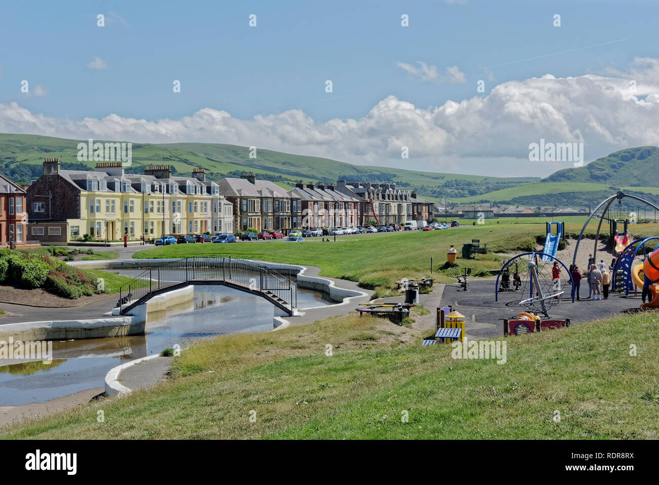 La città balneare di Girvan in South Ayrshire, in Scozia, Regno Unito Foto Stock