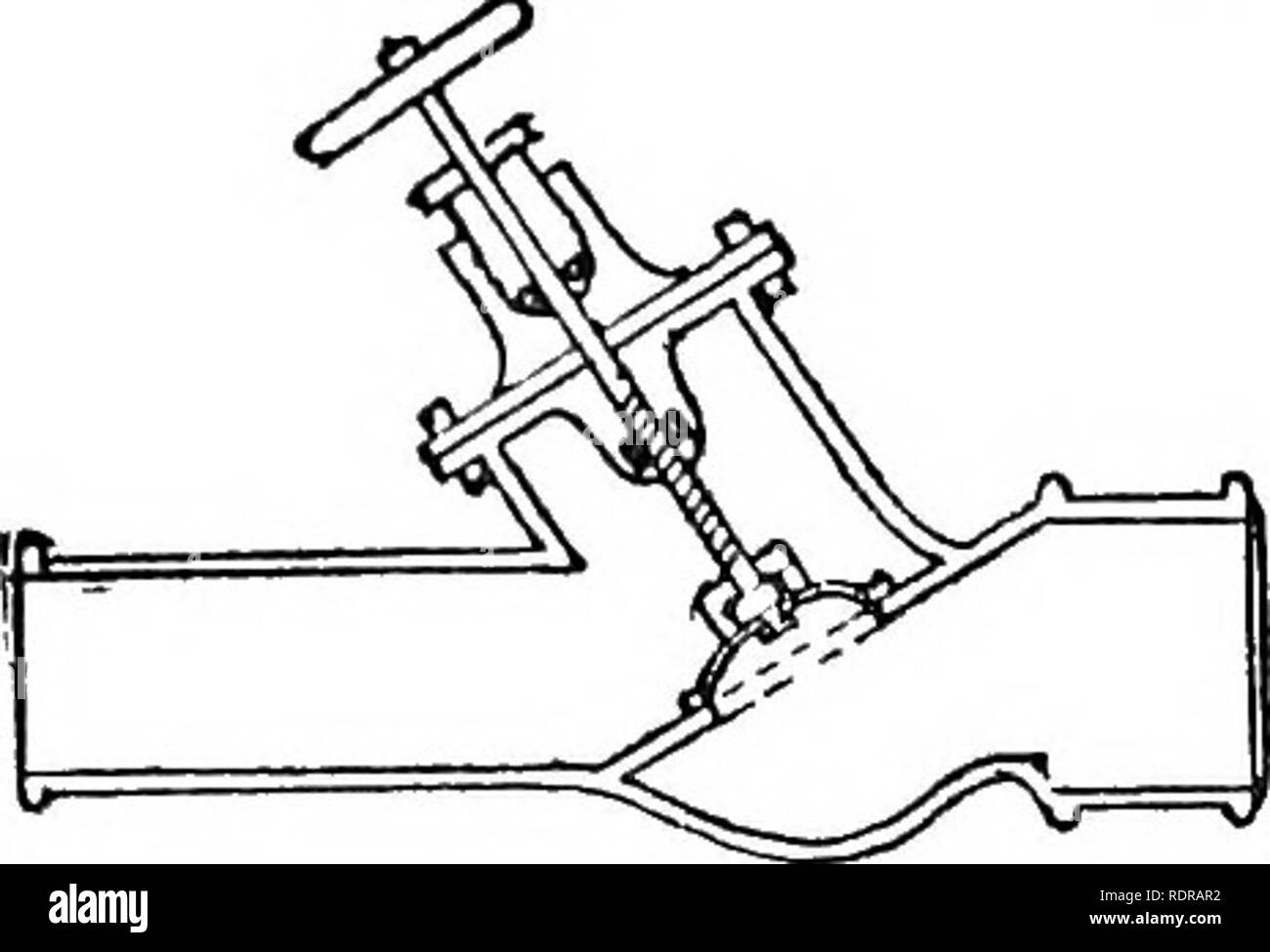 . Costruzione di serre e di riscaldamento: contenenti le descrizioni complete dei vari tipi di serre, stufa case, case di forzatura, pozzi e telai, con indicazioni per la loro costruzione, e anche le descrizioni dei diversi tipi di caldaie, tubazioni e apparecchiatura di riscaldamento in generale, con le istruzioni per il fissaggio della stessa. Serre. Riscaldamento mediante WATEE CALDA. 213 giù queste valvole sono entrambi acqua e a tenuta di vapore. Il "Sluice" valvole (Fig. 155) sono costituiti da un disco scorrevole, o chiusa, azionato da un mandrino, della vite e della ruota, come prima, butwhen avvitato saldamente il raccordo contro un piano Foto Stock