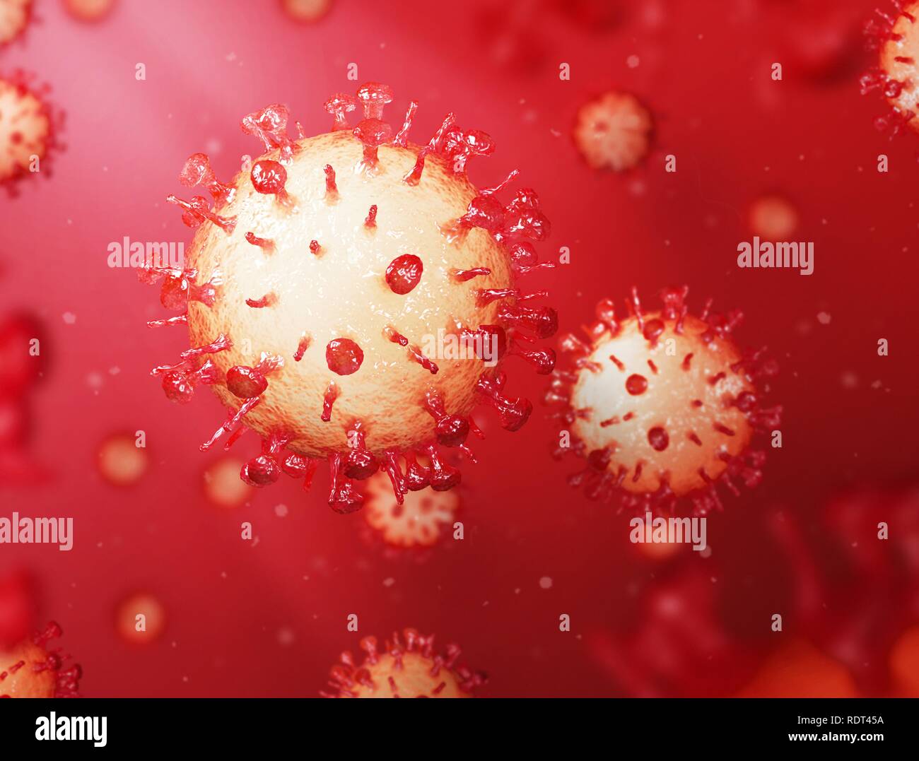 Il virus dell'influenza H1N1 Foto Stock