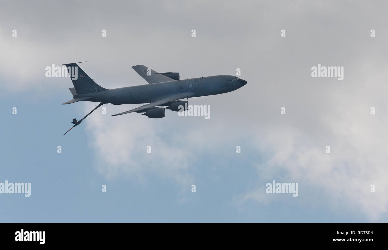 Boeing KC-135 Stratotanker il rifornimento di carburante jet A air show Foto Stock