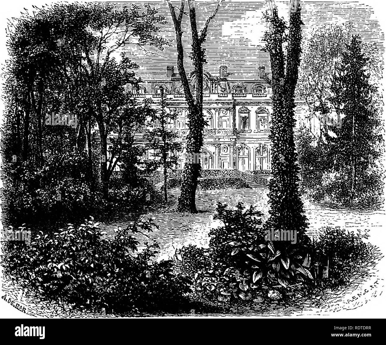 . I parchi e i giardini di Parigi, considerato in relazione alla voglia di altre città e dei giardini pubblici e privati; essendo note su uno studio di Parigi giardini. Il giardinaggio; Giardini; parchi. Cap. XVI.] Alcune note sui giardini privati. 255 di tutti gli amanti dei giardini inglesi, dicendo che un glohe-mirror è uno dei più offensivo di oggetti che possono essere poste in un giardino. Il pittoresco stile di giardinaggio come visto round Parigi si contraddistingue principalmente dal suo tempestoso ondulazioni. Anche in Champs Elysees ogni patch di turf è sventolata su e giù nel più violento modo, e molto spesso i Foto Stock
