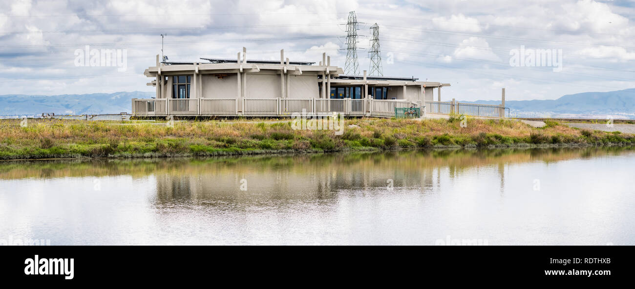 La natura del centro di formazione in Palo Alto baylands park, nella parte sud di San Francisco Bay Area, California Foto Stock