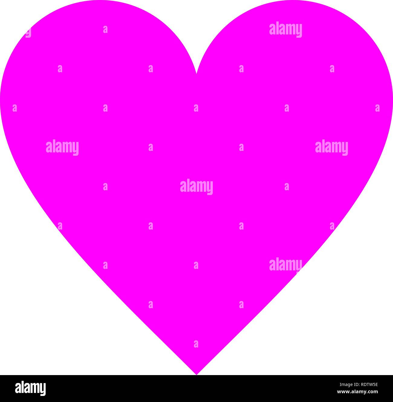 Il simbolo del cuore di icona - viola semplice, isolato - illustrazione vettoriale Illustrazione Vettoriale