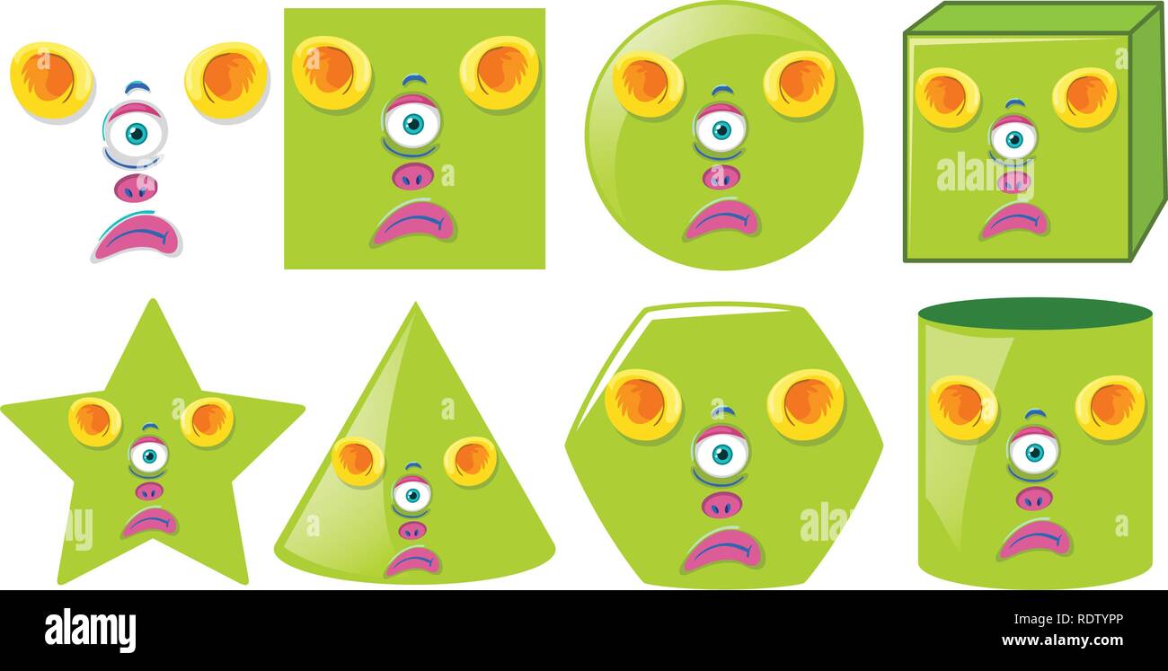 Un occhio monster faccia diversa illustrazione Illustrazione Vettoriale