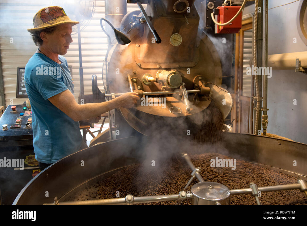 L'Avana Caffè Works è un roastery, negozi e caffè bar si trova nel centro di Wellington. Indirizzo: 163 Tory St, Te Aro, Wellington 6011, Nuova Zelanda Foto Stock