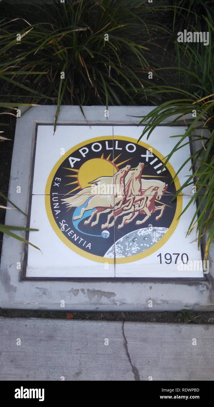Apollo XIII la placca a Downey California. Foto Stock
