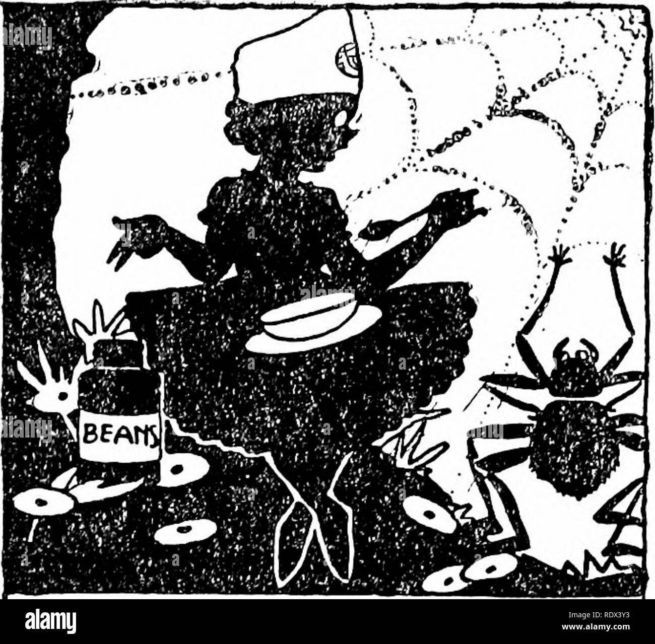 . Il giardino di guerra vittoriosa. Giardinaggio di vegetale; Guerra Mondiale, 1914-1918. 172 IL GIARDINO di guerra vittoriosa. uscì per la news- papers in "mat" o forma di matrice, in modo tale che è stato necessario per la carta per effettuare solo lo stereotipo da cui la stampa- ing doveva essere fatto. Il materiale che la Commissione ha inviato in questo modo in- compreso le riproduzioni dei suoi diversi poster, poco fumetti sul gar- dening e Canning, un passo-passo serie di illustrazioni per spiegare in dettaglio il freddo-pack processo di inscatolamento di frutta e verdura; iniziali per essere utilizzato nel vestire il giardino pagina; e un intirizzito Foto Stock