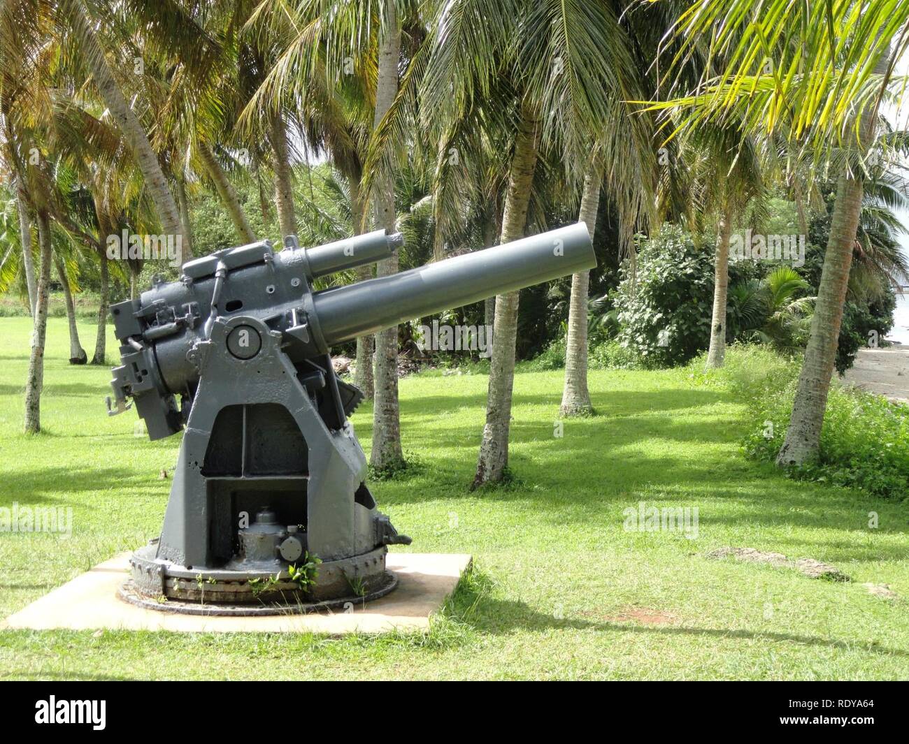 L'artiglieria - La guerra in Pacific National Historical Park (Ga'un punto) - Foto Stock