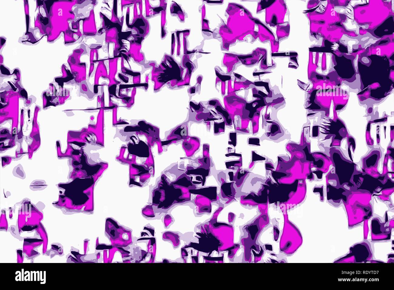Retrowave sfondo astratto con vistose funky colore viola Foto Stock