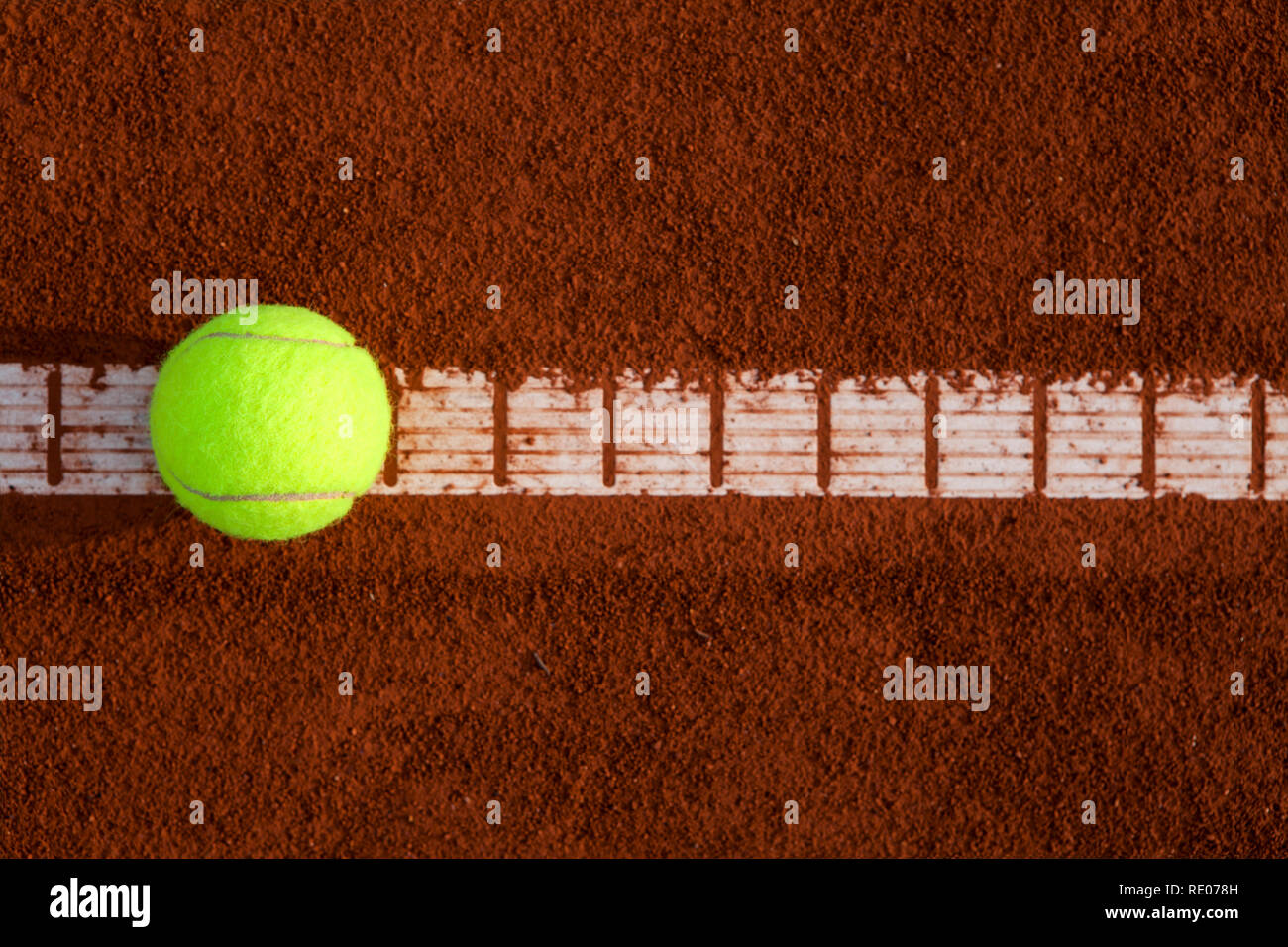 Tennisball on line in Foto Stock