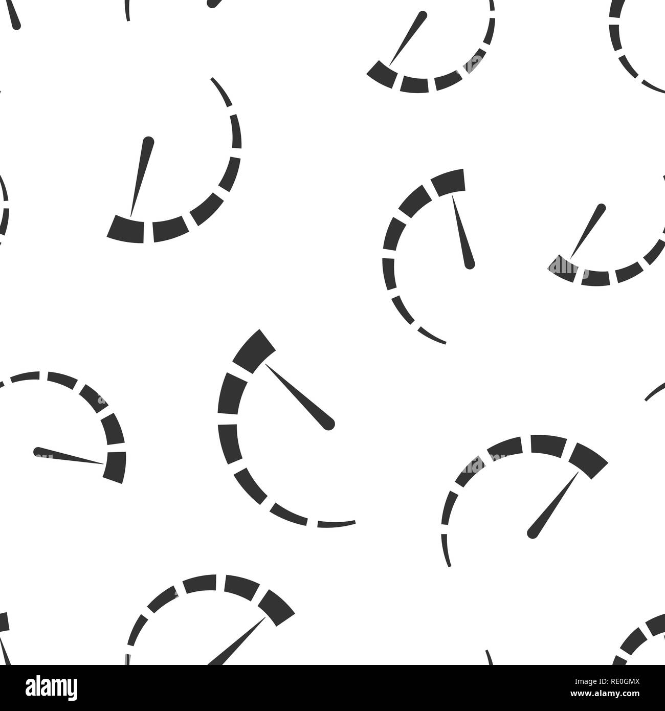 Metro icona dashboard seamless pattern sfondo. Punteggio di credito indicatore livello illustrazione vettoriale. Manometri con scala di misura modello di simbolo. Illustrazione Vettoriale