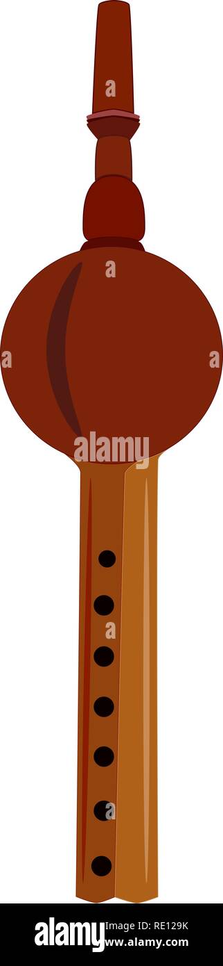 Indian pungi vettore illustrazione piatta Illustrazione Vettoriale