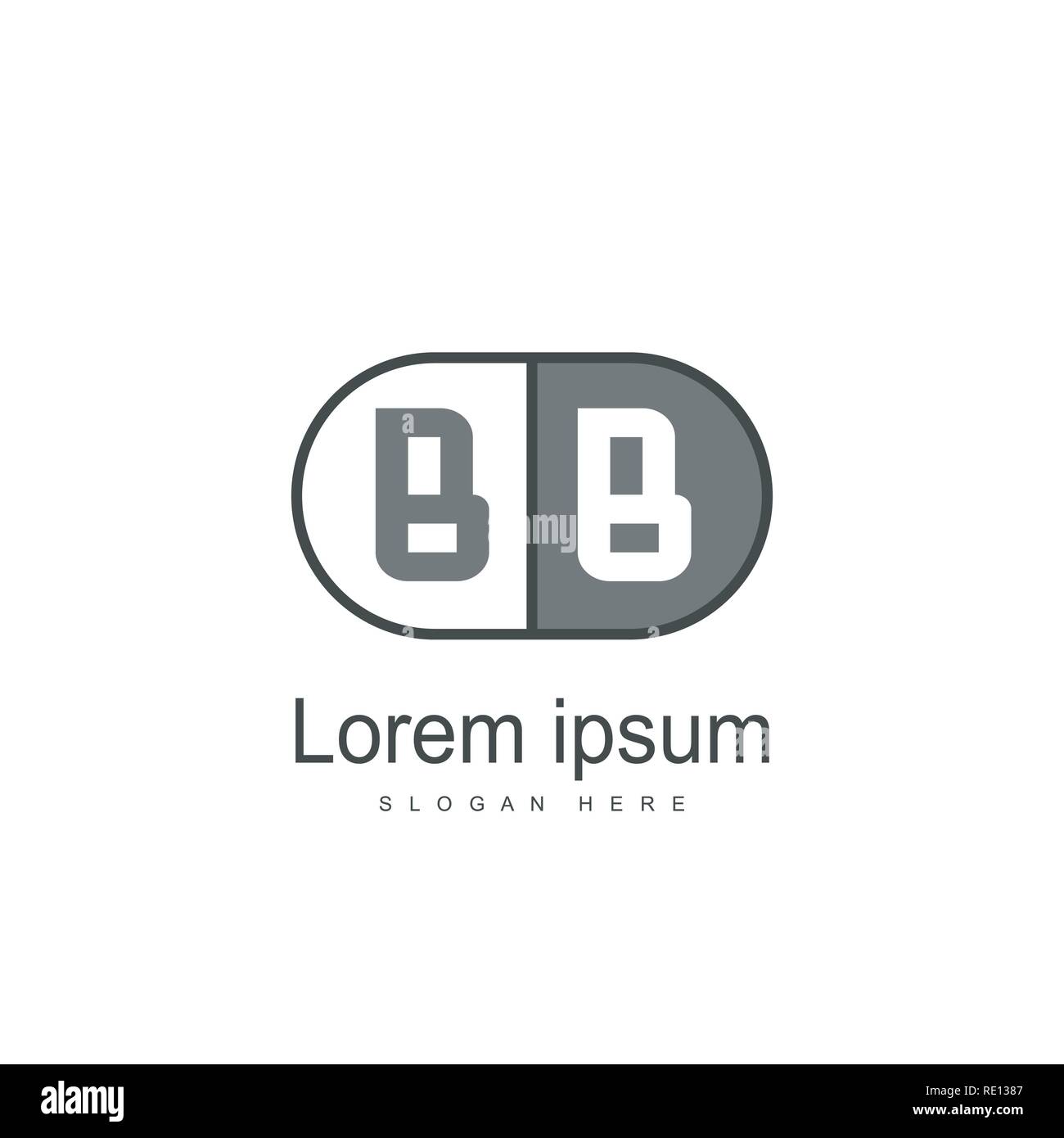 Logo LETTERA BB Template Design Vettoriali Illustrazione Vettoriale