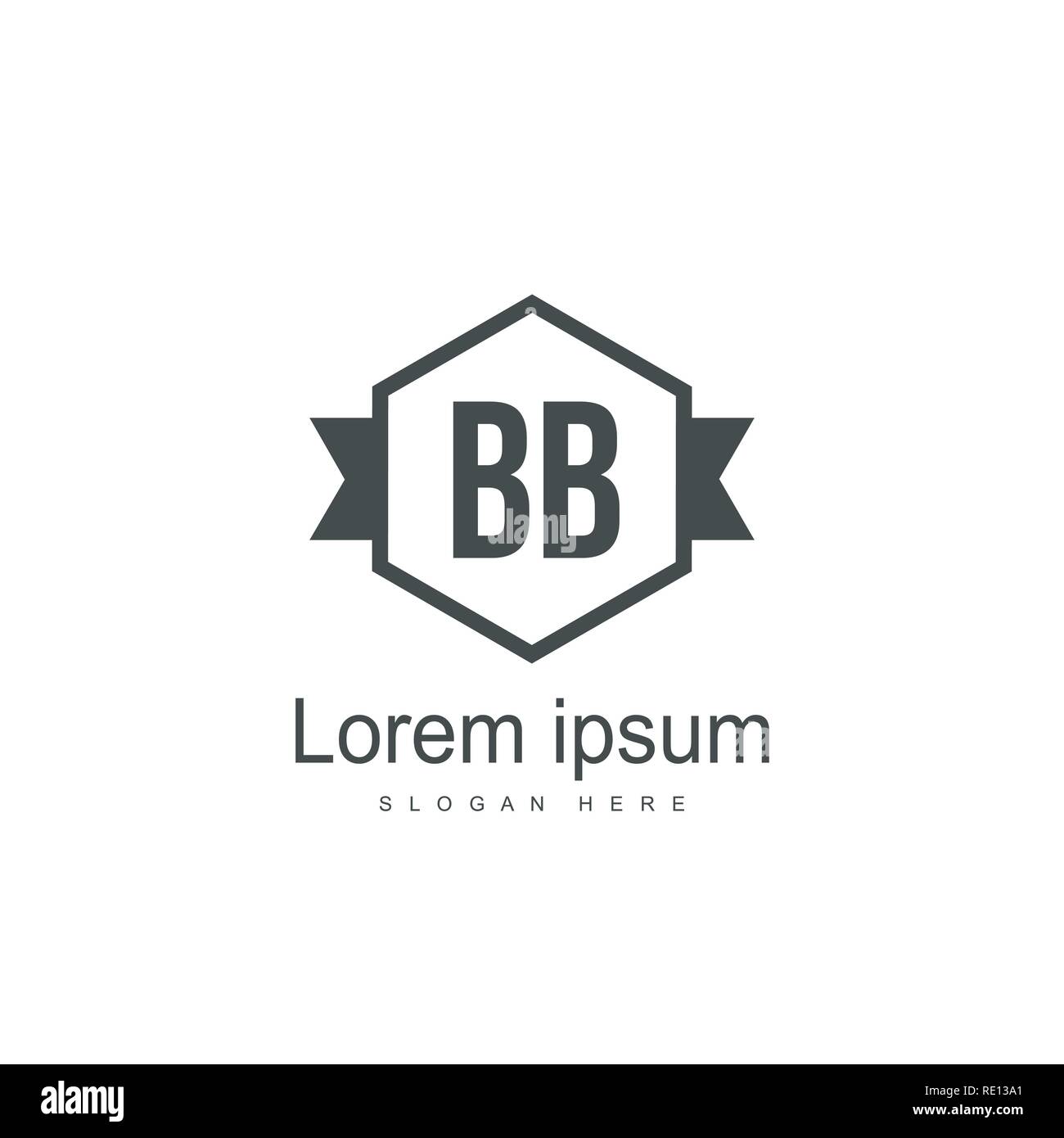 Logo LETTERA BB Template Design Vettoriali Illustrazione Vettoriale