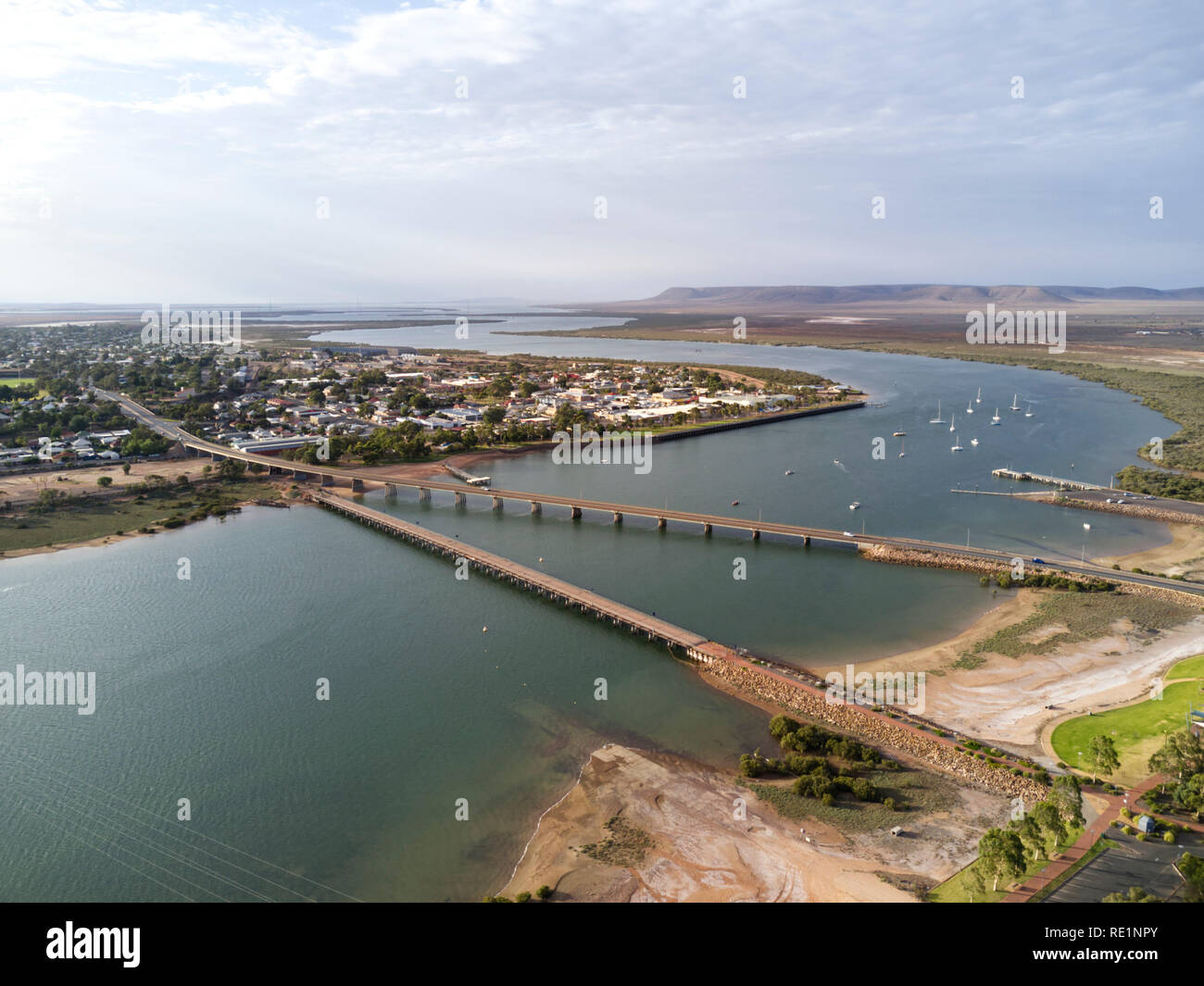 Antenna della sommità di Spencer Gulf - Porto Augusta Sud Australia Foto Stock