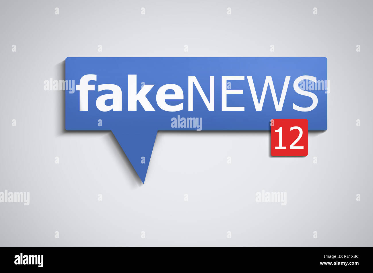 Fake news discorso bolla. fake news concept Foto Stock