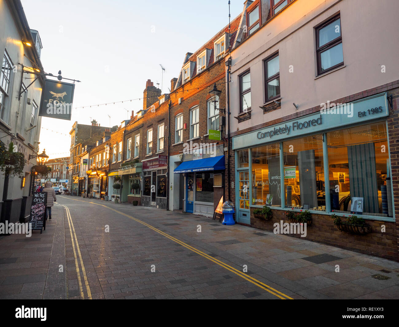 Church street a Twickenham - Londra, Inghilterra Foto Stock