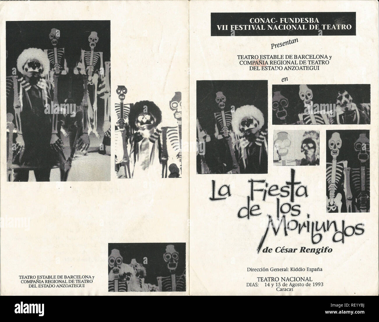 Brochure del venezuelano di festival di teatro in 90s. Foto Stock