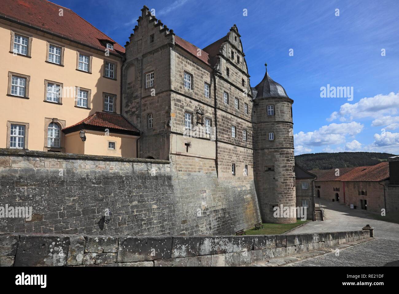 Veste Rosenberg Castello, Kronach, Alta Franconia, Bavaria Foto Stock