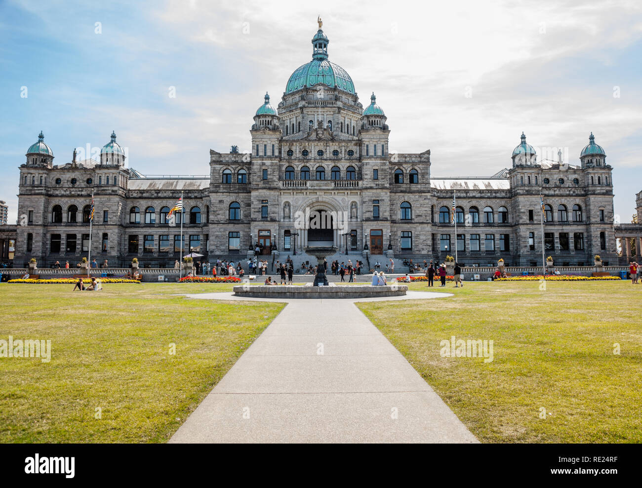 La British Columbia il Palazzo del Parlamento in Victoria, BC Foto Stock