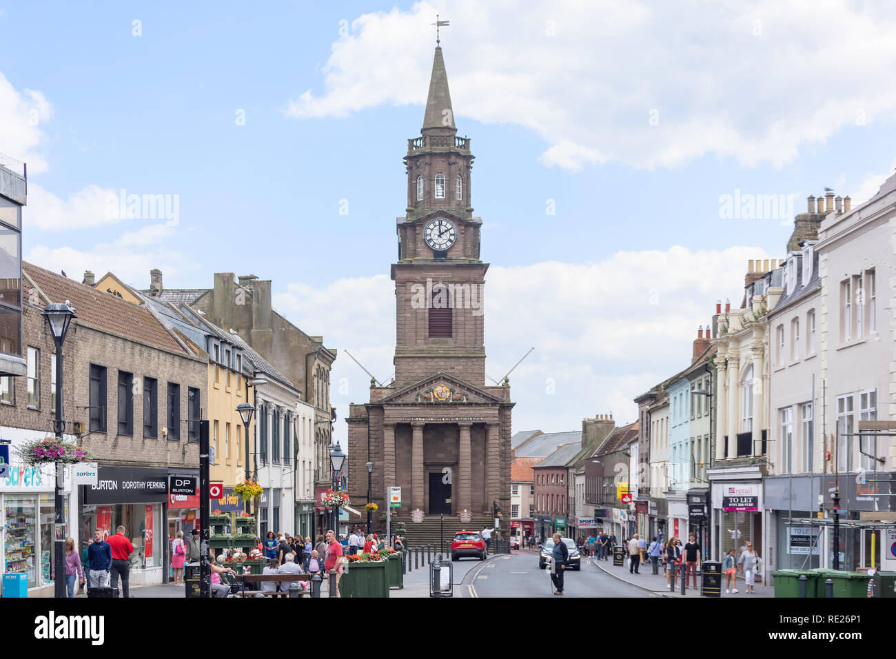 Il Municipio (Guildhall), Marygate, Berwick-upon-Tweed, Northumberland, England, Regno Unito Foto Stock