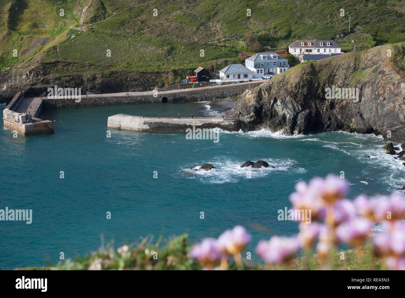 Mullion Harbour, Cornwall, Regno Unito Foto Stock