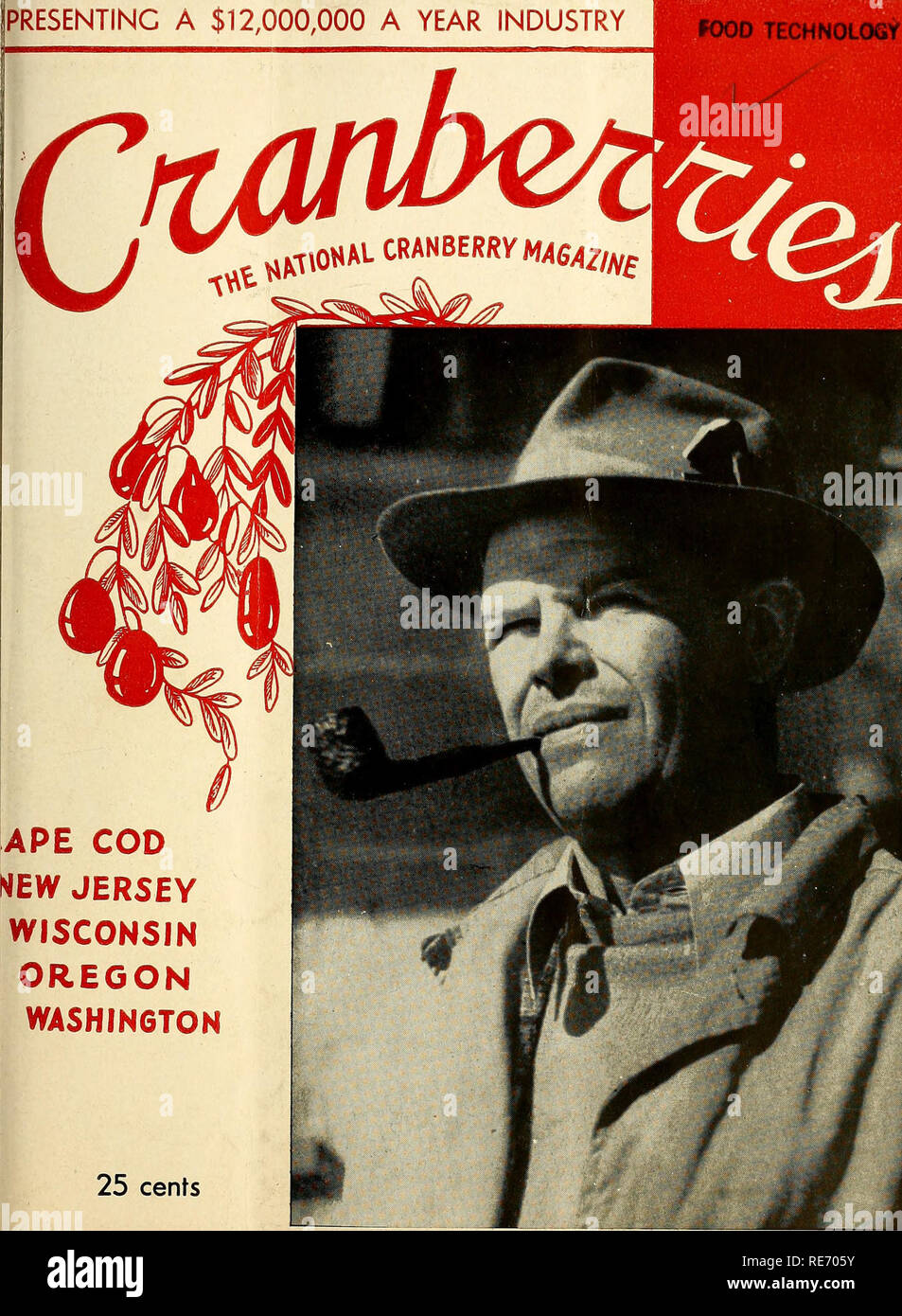 . Cranberries; : la nazionale rivista di mirtillo palustre. Mirtilli rossi. IpRESENTINC $12.000.000 UN ANNO INDUSTRIA TECNOLOGIA D. APE COD MEW JERSEY WISCONSIN OREGON WASHINGTON 25 centesimi ebruary, 1946 CRANBERRIES FOTO "Joe" PALMER DEL NEW JERSEY. Si prega di notare che queste immagini vengono estratte dalla pagina sottoposta a scansione di immagini che possono essere state migliorate digitalmente per la leggibilità - Colorazione e aspetto di queste illustrazioni potrebbero non perfettamente assomigliano al lavoro originale. Portland, CT [ecc. ] : Taylor Pub. Co. [Ecc. ] Foto Stock
