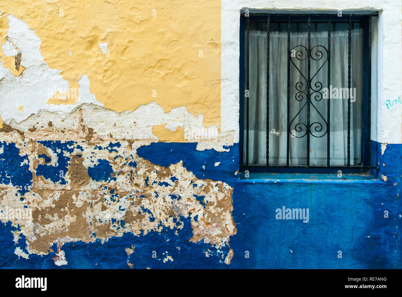 MINORCA-settembre 25:finestra vintage in Ciutadella città vecchia,isola di Minorca,su settembre,25,2018. Foto Stock