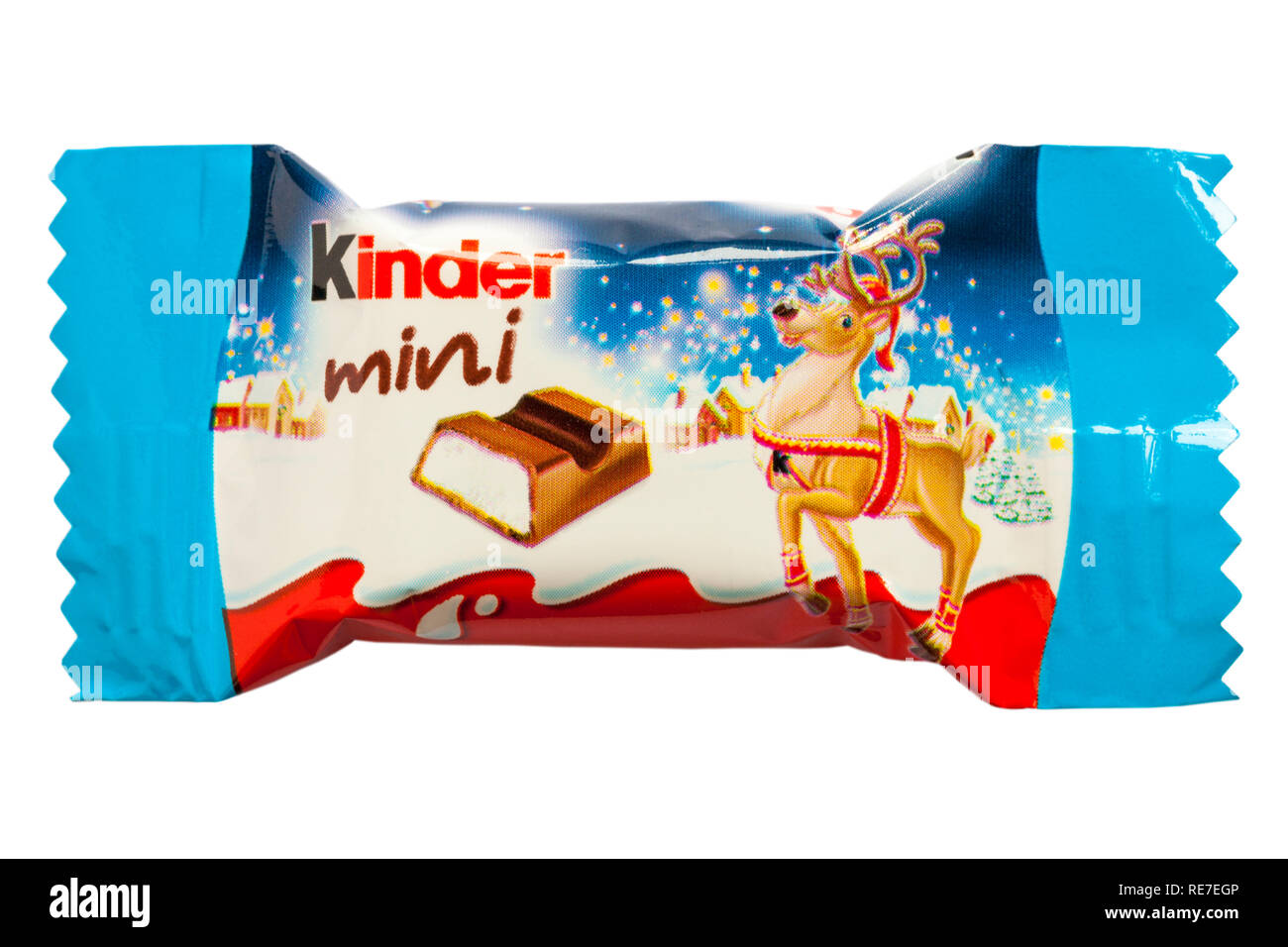 Kinder cioccolato mini bar isolato su sfondo bianco - di renne