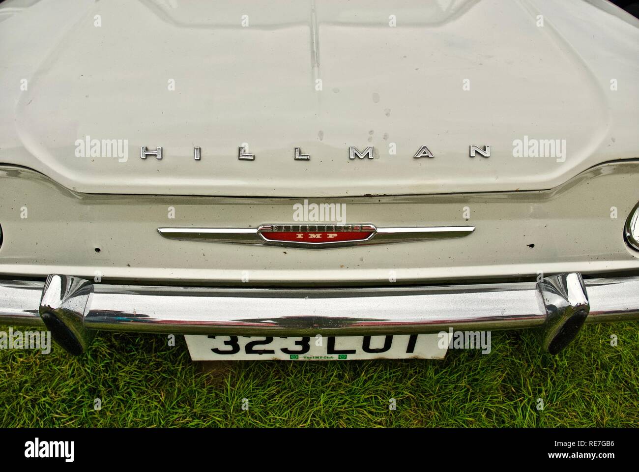 La parte anteriore di un Hillman Imp all'Anglesey Vintage Rally, Anglesey, Galles del Nord, Regno Unito, maggio 2015 Foto Stock