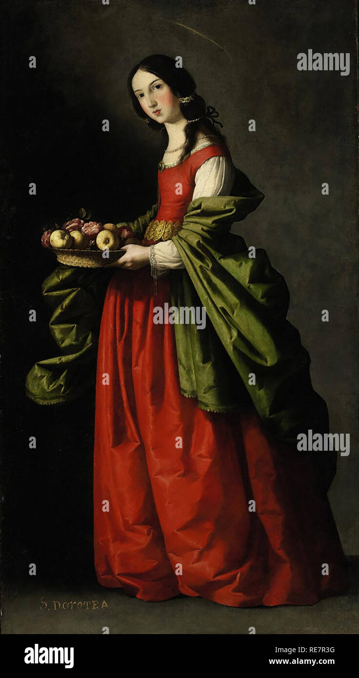 La pittura di Santa Dorotea Santa Dorotea di Francisco de Zurbaran Foto Stock