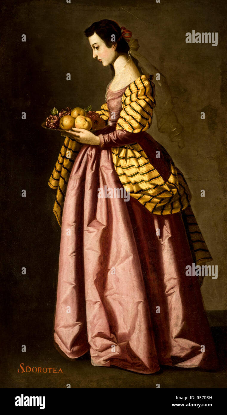 La pittura di Santa Dorotea Santa Dorotea di Francisco de Zurbaran Foto Stock