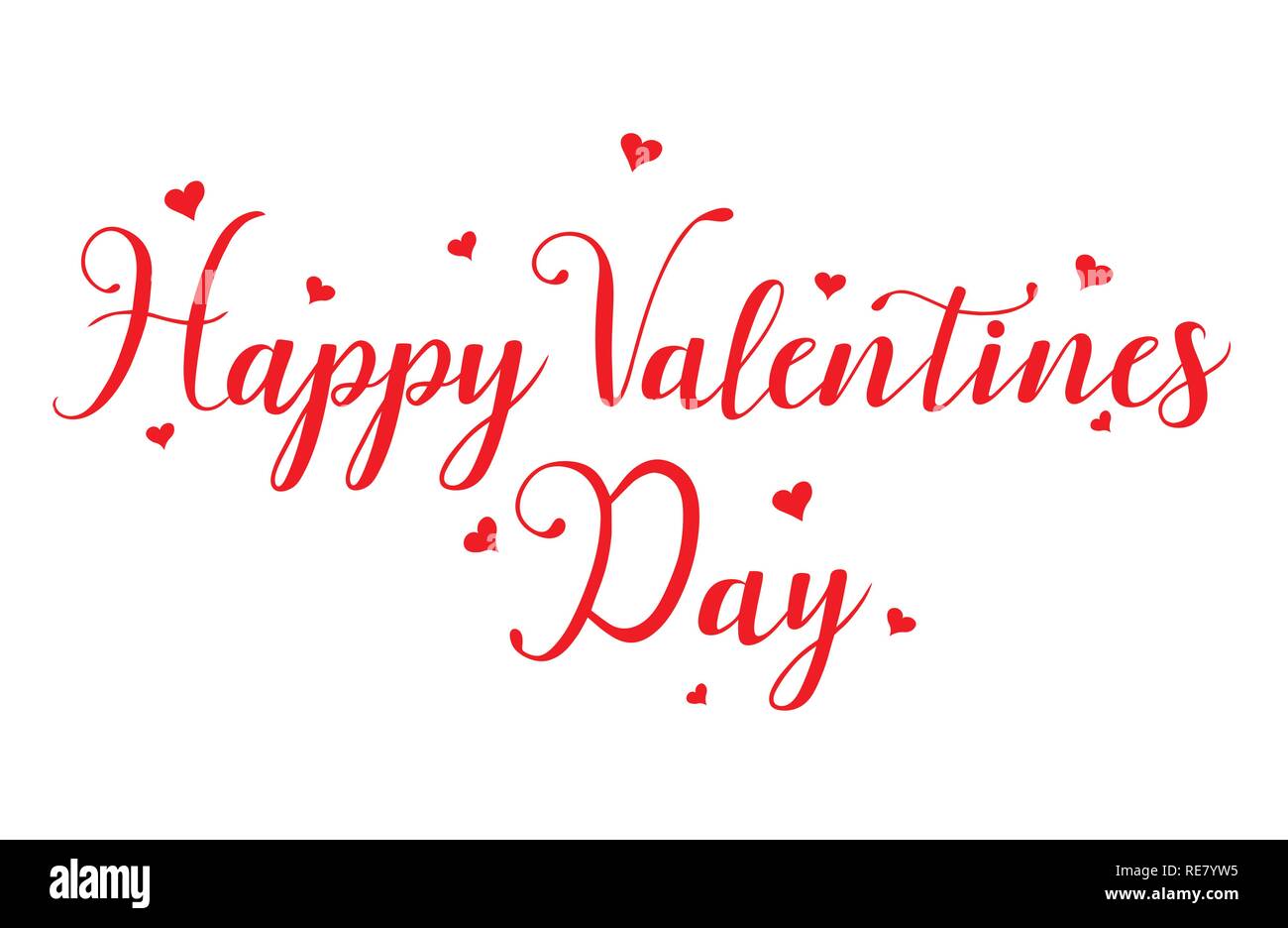 Felice il giorno di San Valentino romantico biglietto di auguri illustrazione Illustrazione Vettoriale