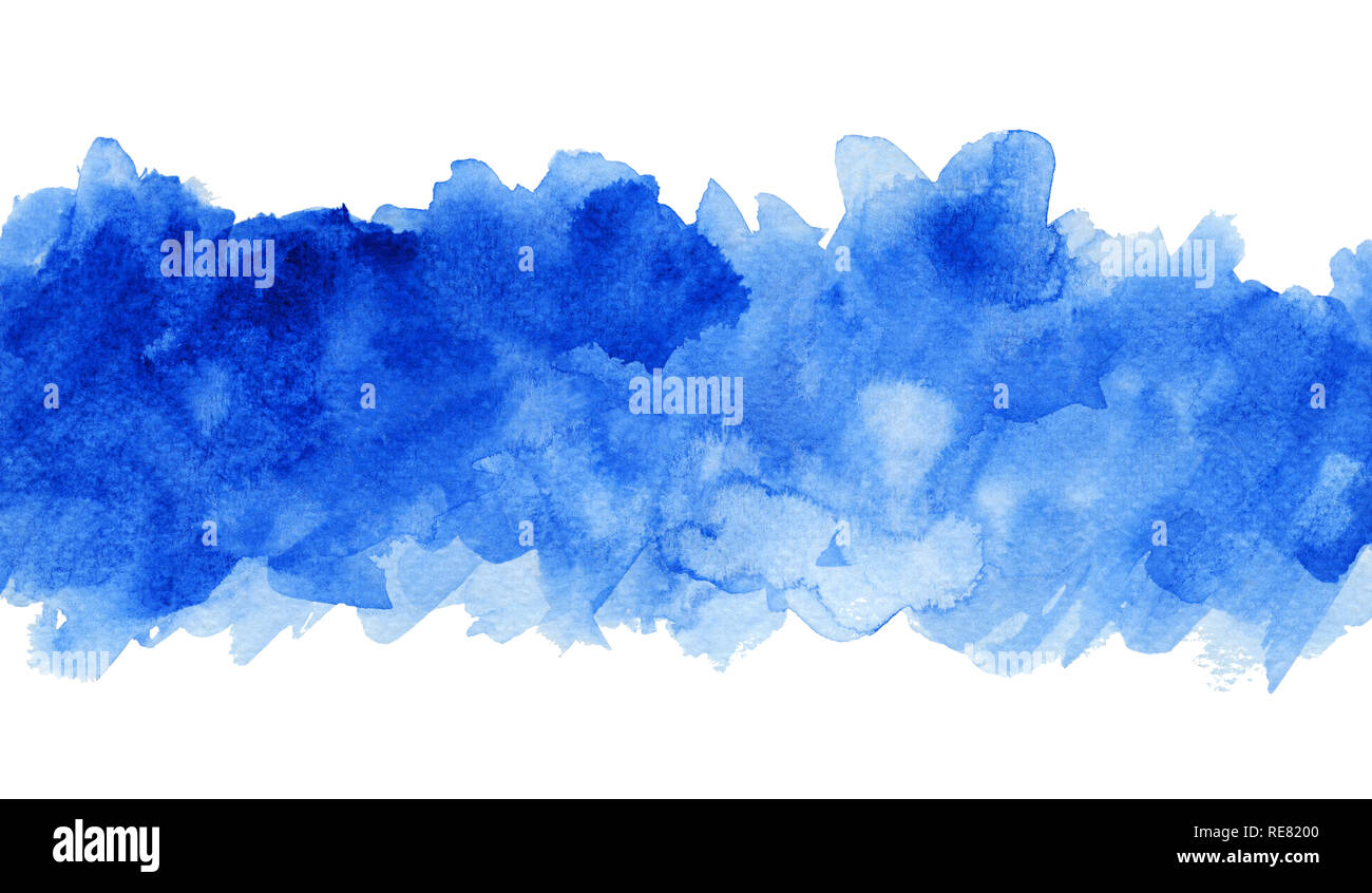 Acquerello blu sfondo, sfumature di blu Foto stock - Alamy