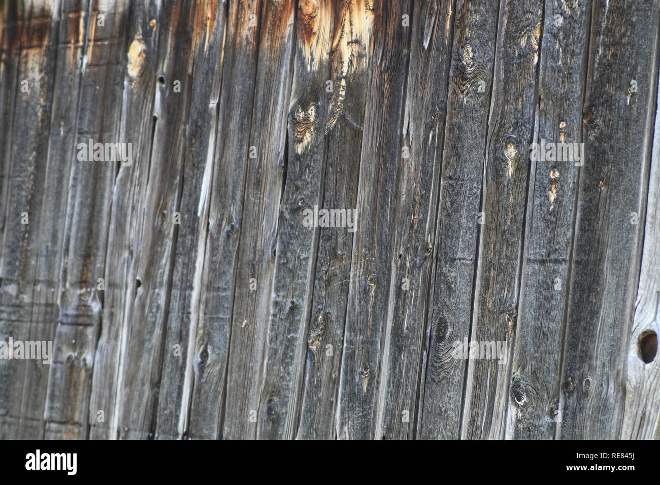 Muro in legno di stalle di oltre 100 anni Foto Stock