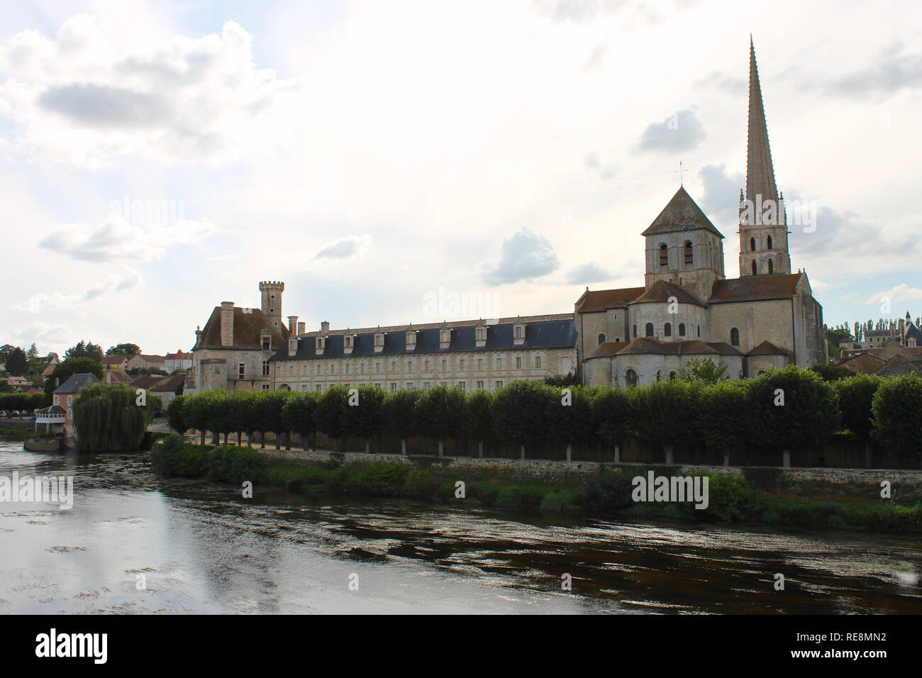 Saint-Savin, Francia. L' Abbazia di Saint-Savin sur Gartempe, una chiesa cattolica romana in Poitou, Sito del Patrimonio mondiale dal 1983 Foto Stock