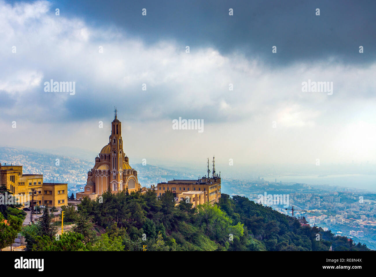 Chiesa di Jounieh, monte Libano Foto Stock