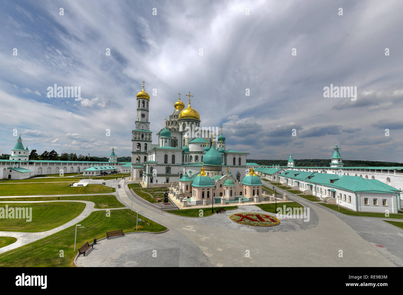La nuova Gerusalemme monastero in Istria, Russia. Si tratta di un grande monastero della Chiesa Ortodossa Russa di Mosca, Oblast di Russia. Foto Stock