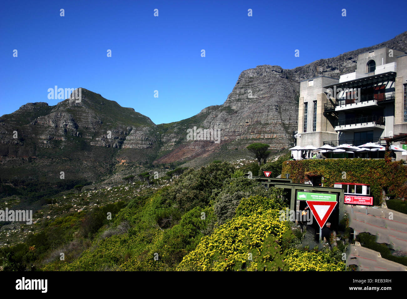 La tabella sulle montagne del Sud Africa Foto Stock