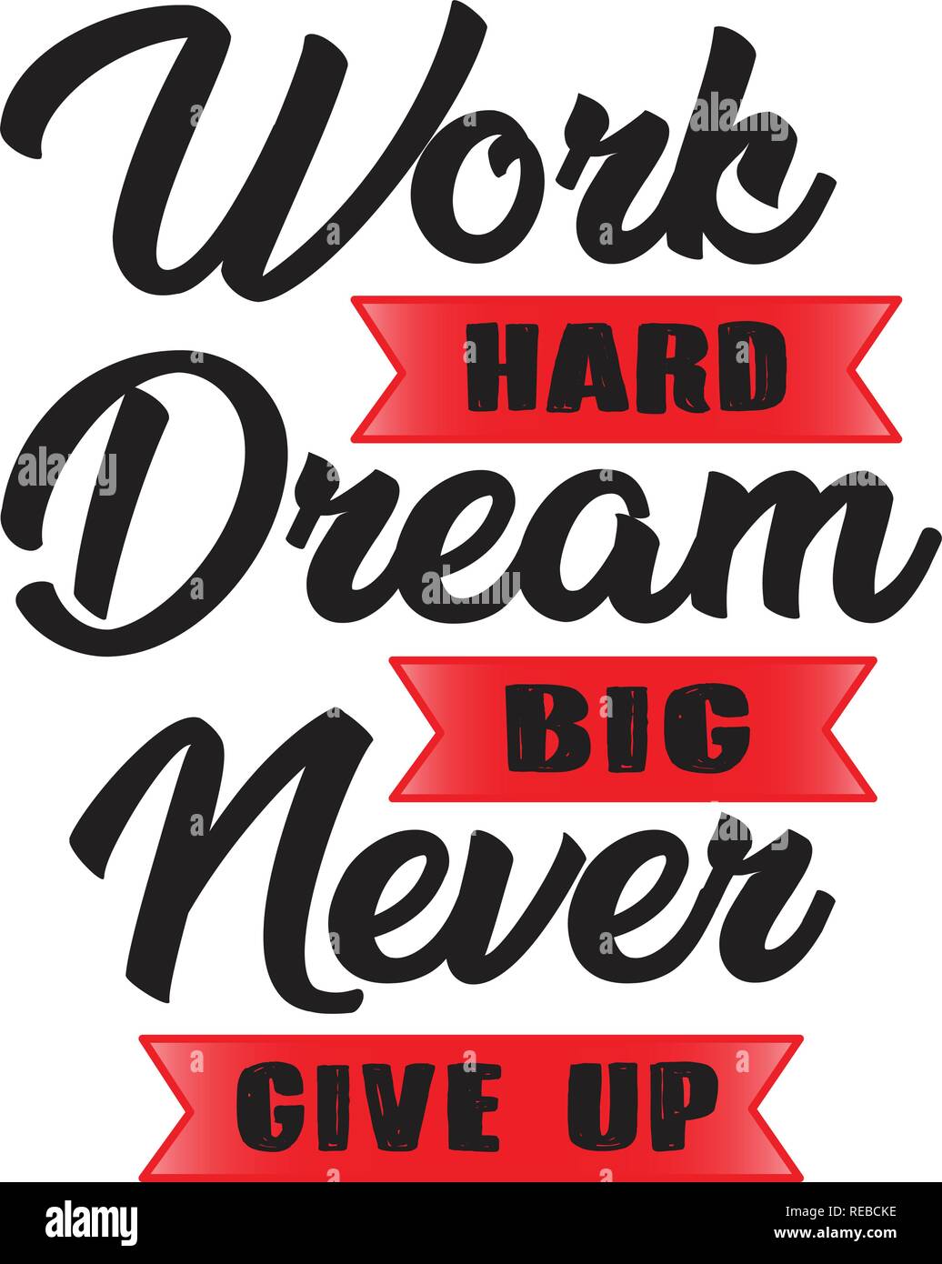 Lavorare duro sognare in grande buona per le merci Illustrazione Vettoriale