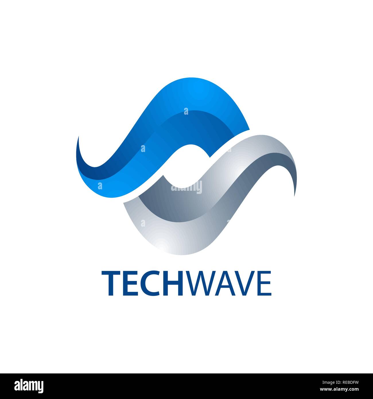 La tecnologia wave logo infinito concept design. Simbolo grafico elemento di modello di vettore Illustrazione Vettoriale