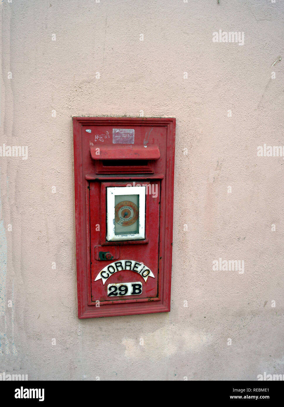 Portoghese Post Box, Sintra, Portogallo Foto Stock