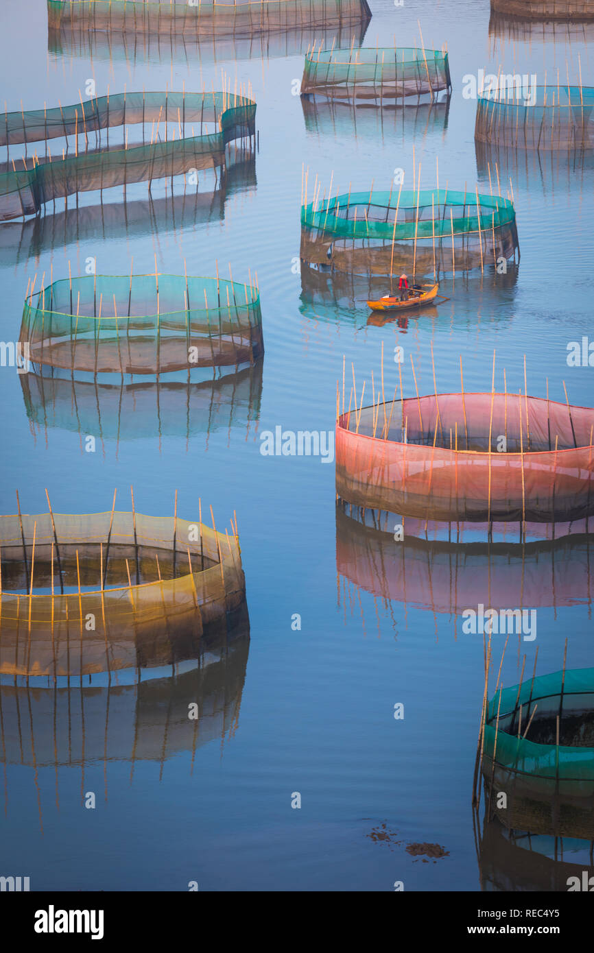 Xiapu (in cinese: 霞浦) è una contea della regione municipale di Ningde, Fujian, Repubblica popolare cinese, situata lungo un tratto della costa del Mare della Cina orientale. Foto Stock