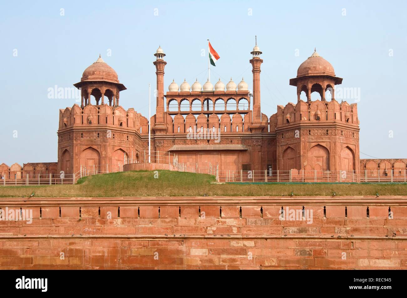 Lahore Gate, Red Fort, Chandni Chowk, Delhi, India Foto Stock