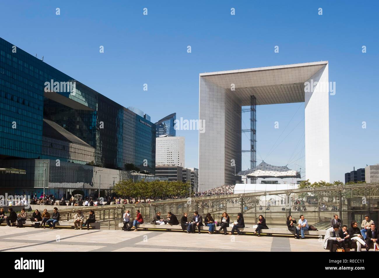 La Grande Arche, architetto Johan Otto von Spreckelsen, 1989, La Defense, Parigi, Francia, Europa Foto Stock