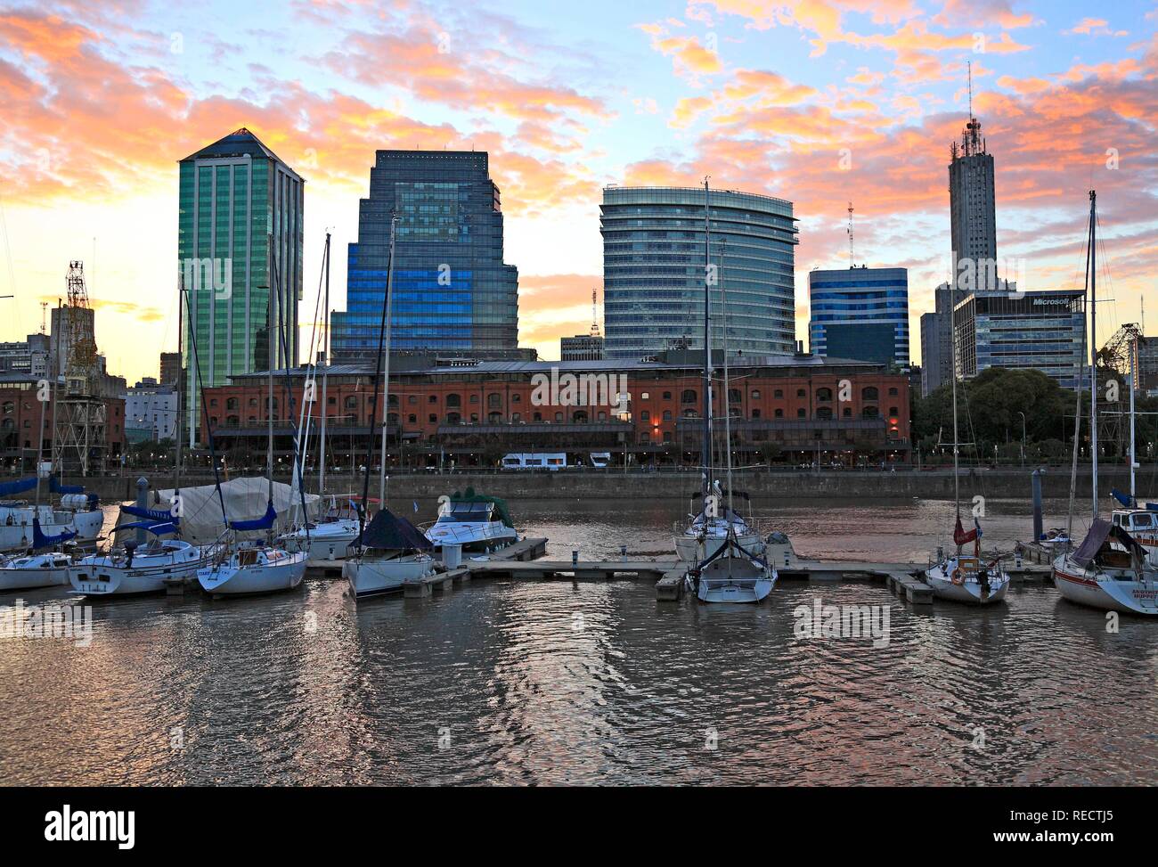Puerto Madero quartiere, Buenos Aires, Argentina, Sud America Foto Stock