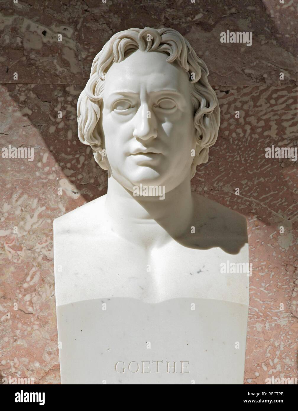 Busto di Johann Wolfgang von Goethe, poeta tedesco Foto Stock