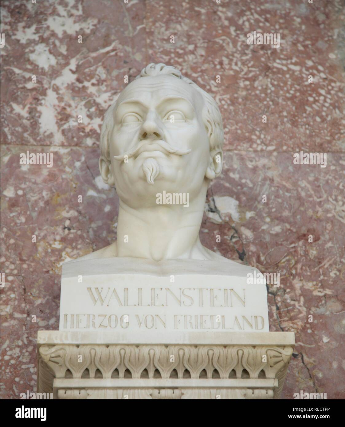 Busto di Albrecht von Wallenstein, Duca e generale della Guerra dei Trent'anni Foto Stock
